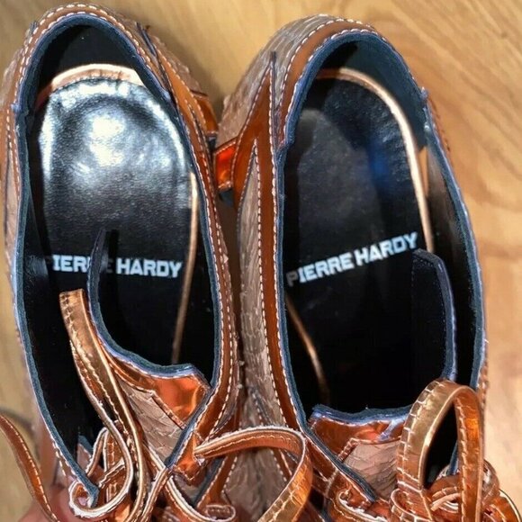 Pierre Hardy 36.5 Rose Gold Metallic Heeled Bootie - Picture 10 of 10